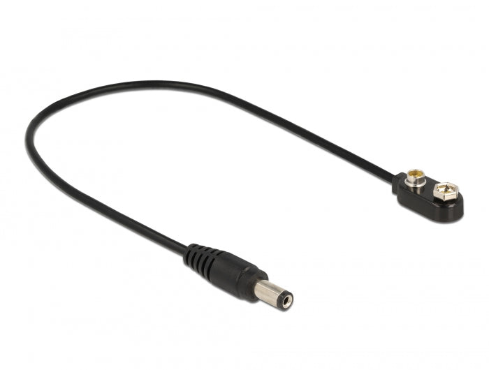 Delock DC Stromkabel 5,5 x 2,1 mm Stecker zu Anschluss für Blockbatterie 9 V