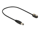 Delock DC Stromkabel 5,5 x 2,1 mm Stecker zu Anschluss für Blockbatterie 9 V