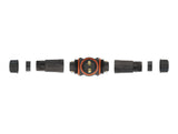 Delock Kabelverbinder T-Form für Außenbereich 2 Pin, IP68 wasserdicht, schraubbar, Kabeldurchmesser 4,5 - 7,5 mm schwarz