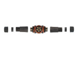 Delock Kabelverbinder T-Form für Außenbereich 5 Pin, IP68 wasserdicht, schraubbar, Kabeldurchmesser 4,5 - 7,5 mm schwarz
