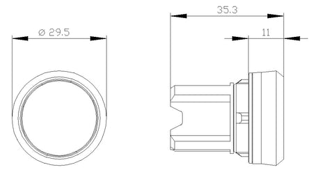 SIEMENS Drucktaster Front 1f bl bel.b 3SU1001-0AB50-0AA0  22mm rnd IP68