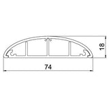 BETTERMANN Aufbodenkanal Kst stgr BK 1874 73x18x2000mm RAL7030