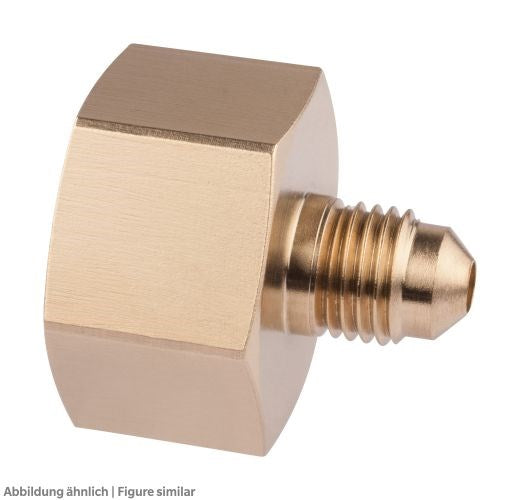 Flaschenadapter CA1, 7/16"UNF, 1/4"SAE W 21,8×1/14" RH rechts, Standard KM