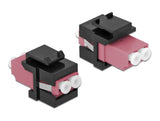 Delock Keystone Modul LC Duplex Buchse zu LC Duplex Buchse violett / schwarz