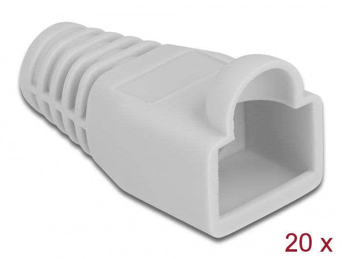Delock Knickschutztülle für RJ45 Stecker grau 20 Stück
