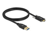 Delock USB 10 Gbps Kabel Typ-A Stecker zu USB Type-C™ Stecker mit Schrauben seitlich 1 m