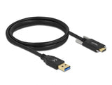 Delock USB 10 Gbps Kabel Typ-A Stecker zu USB Type-C™ Stecker mit Schrauben seitlich 1,5 m