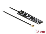 Delock GNSS BEIDOU GALILEO GLONASS GPS L1 L2 L5 Antenne I-PEX Inc., MHF® I kompatibler Stecker 0 - 2 dBi omnidirektional FPC