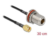 Delock Antennenkabel RP-SMA Stecker zu N Buchse RG-174 30 cm