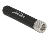 Delock WLAN 802.11 b/g/n Antenne RP-SMA Stecker 1,7 - 3,7 dBi omnidirektional starr mit flexiblem Material schwarz