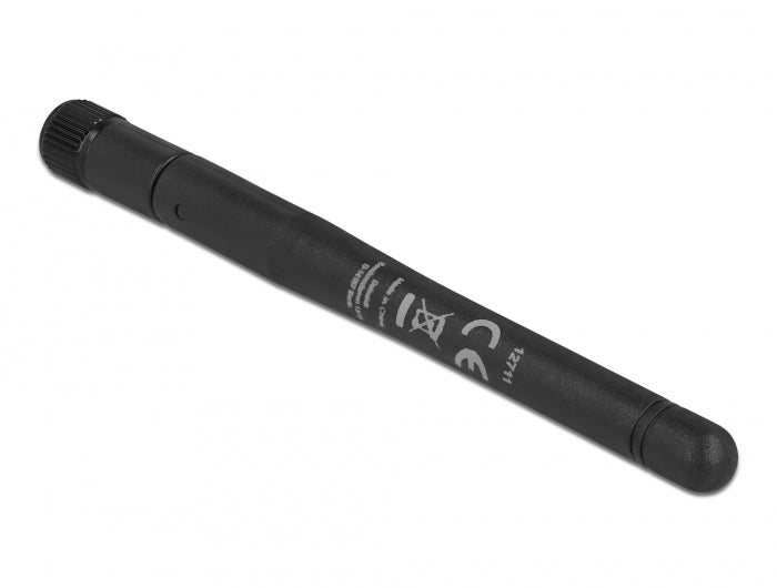 Delock 5G 3,3 - 5,0 GHz Antenne SMA Stecker -1,0 - 4,5 dBi 10,9 cm omnidirektional mit Kippgelenk und flexiblem Material schwarz