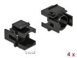 Delock Keystone Abdeckung schwarz mit 12,5 mm D-Durchführung 4 Stück