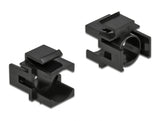 Delock Keystone Abdeckung schwarz mit 12,5 mm D-Durchführung 4 Stück
