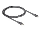 Delock Daten- und Ladekabel USB Type-C™ zu Lightning™ für iPhone™, iPad™ und iPod™ grau 1 m MFi