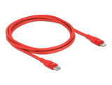 Delock Daten- und Ladekabel USB Type-C™ zu Lightning™ für iPhone™, iPad™ und iPod™ rot 1 m MFi