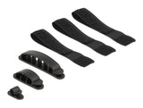 Delock Kabelhalter und Klettband Set 6 Stück