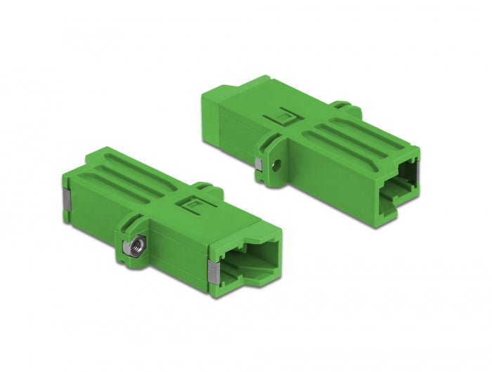 Delock LWL Kupplung E2000 Simplex Buchse zu Simplex Buchse Singlemode grün
