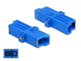 Delock LWL Kupplung E2000 Simplex Buchse zu Simplex Buchse Singlemode blau
