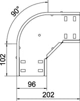 BETTERMANN Bogen_starr 90° ST horiz RB 90 310 FT 35x100mm int.Verb