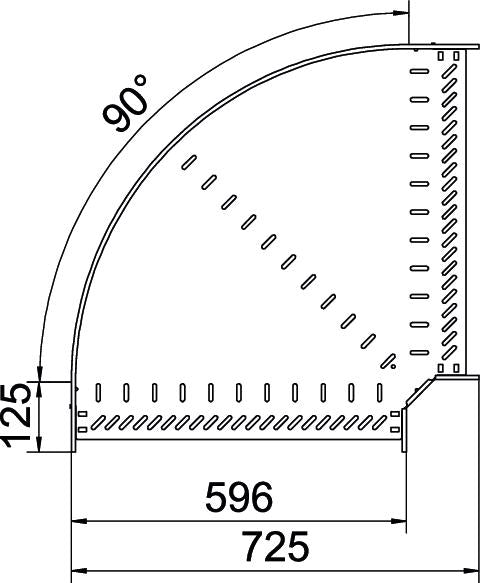 BETTERMANN Bogen_starr 90° ST horiz RB 90 860 FS 85x600mm int.Verb