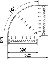 BETTERMANN Bogen_starr 90° ST horiz RB 90 840 FT 85x400mm int.Verb