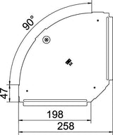 BETTERMANN Deckel Bogen Edst vz RBD 90 200 A4 Drehriegel 200x257mm