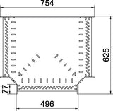 BETTERMANN T-Stück Kabelrinne ST vz RT 650 FT 60x500mm int.Verb horizontal
