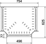 BETTERMANN T-Stück Kabelrinne ST vz RT 150 FS 110x500mm int.Verb horizontal