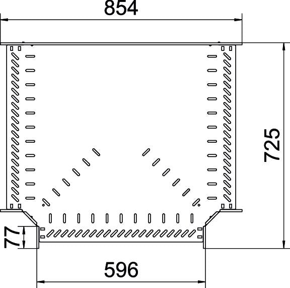 BETTERMANN T-Stück Kabelrinne ST vz RT 160 FS 110x600mm int.Verb horizontal