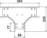 BETTERMANN T-Stück Kabelrinne ST vz RT 110 FT 110x100mm int.Verb horizontal
