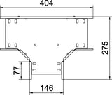 BETTERMANN T-Stück Kabelrinne ST vz RT 115 FT 110x150mm int.Verb horizontal