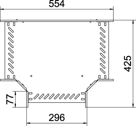 BETTERMANN T-Stück Kabelrinne ST vz RT 130 FT 110x300mm int.Verb horizontal