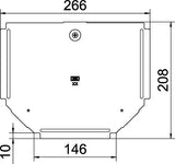 BETTERMANN Deckel T-Stück ST Drehriegel RTD 150 FS 150mm vz Kabelrinne