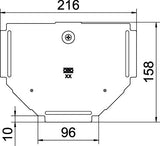 BETTERMANN Deckel T-Stück ST Drehriegel RTD 100 DD 100mm vz Kabelrinne