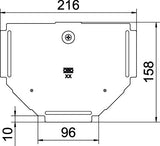 BETTERMANN Deckel T-Stück ST Drehriegel RTD 100 A2 100mm vz Kabelrinne