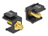 Delock Keystone Modul RP-SMA Buchse > RP-SMA Buchse schwarz