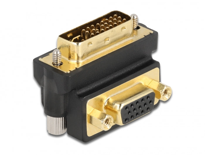 Delock Adapter VGA Buchse zu DVI 24+5 Pin Stecker 270° gewinkelt