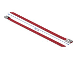 Delock Edelstahlkabelbinder L 200 x B 7,9 mm rot 10 Stück