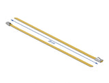Delock Edelstahlkabelbinder L 200 x B 4,6 mm gelb 10 Stück