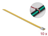 Delock Edelstahlkabelbinder L 200 x B 7,9 mm gelb 10 Stück