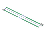 Delock Edelstahlkabelbinder L 400 x B 4,6 mm grün 10 Stück