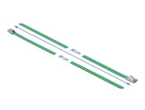 Delock Edelstahlkabelbinder L 500 x B 4,6 mm grün 10 Stück