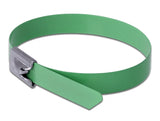 Delock Edelstahlkabelbinder L 200 x B 7,9 mm grün 10 Stück