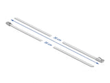 Delock Edelstahlkabelbinder L 300 x B 4,6 mm weiß 10 Stück