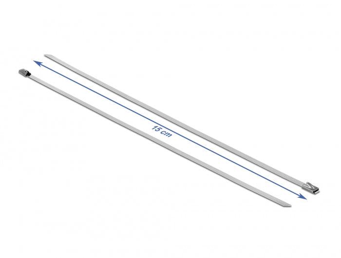 Delock Edelstahlkabelbinder L 150 x B 4,6 mm 20 Stück
