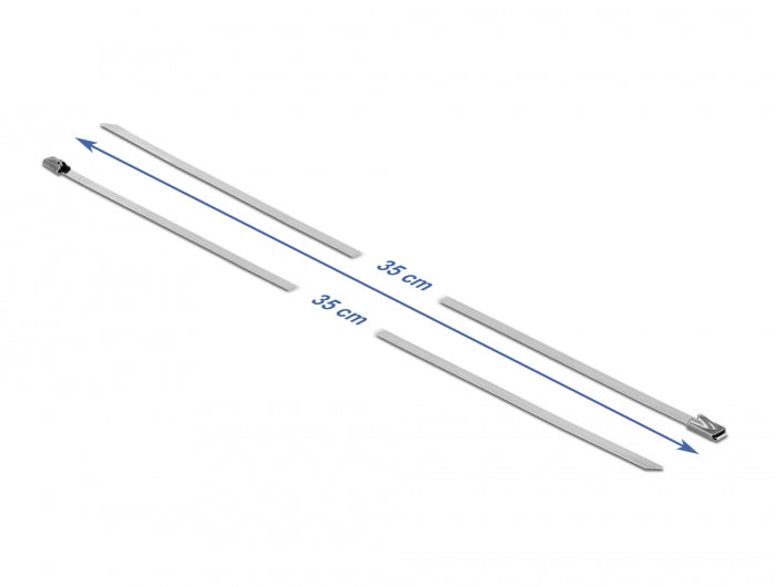 Delock Edelstahlkabelbinder L 350 x B 4,6 mm 20 Stück