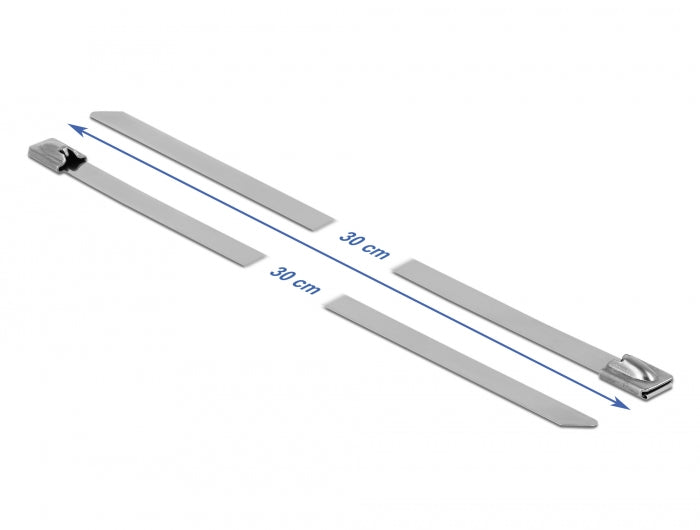 Delock Edelstahlkabelbinder L 300 x B 7,9 mm 10 Stück