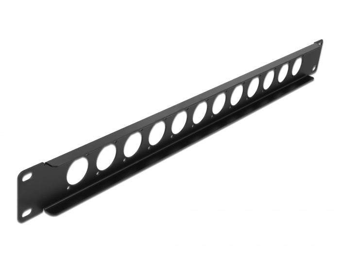 Delock 19″ D-Typ Patchpanel 12 Port schwarz