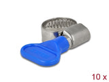 Delock Schlauchschelle mit Flügelmutter 10 - 16 mm 10 Stück blau