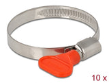 Delock Schlauchschelle mit Flügelmutter 40 - 60 mm 10 Stück rot
